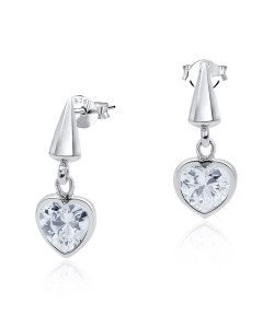 Heartdrop With Funnel Stud Earring STS-3283